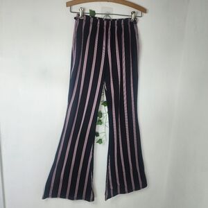 Arabella Stretch Knit Striped Flare Bottom Pants